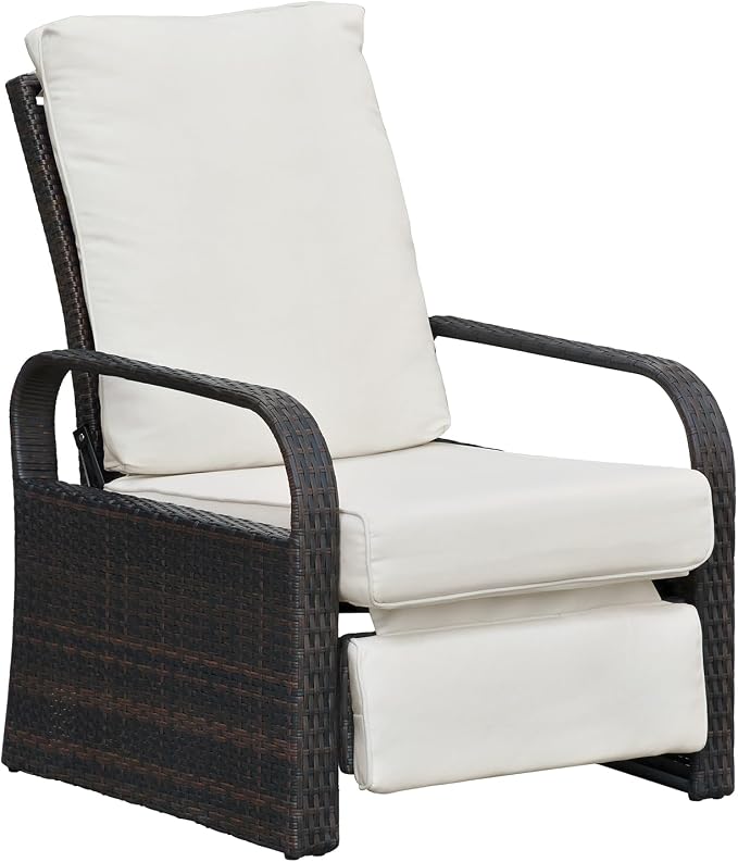 Outdoor Wicker Recliner Chair - Image 9
