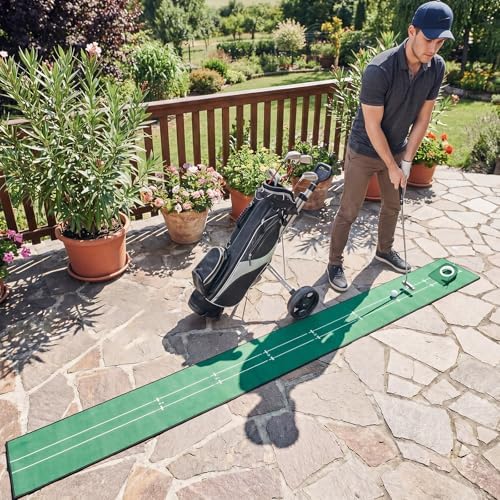 Foilswirl 11 Inch Golf Putting Mat, 1/2 Pcs Training Aid - Image 4