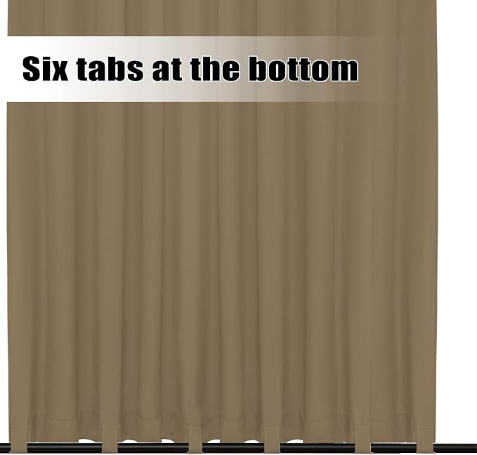 Easy-Going Outdoor Curtains for Patio 1 Panel, 150x84 inch, Khaki | Waterproof - Image 4