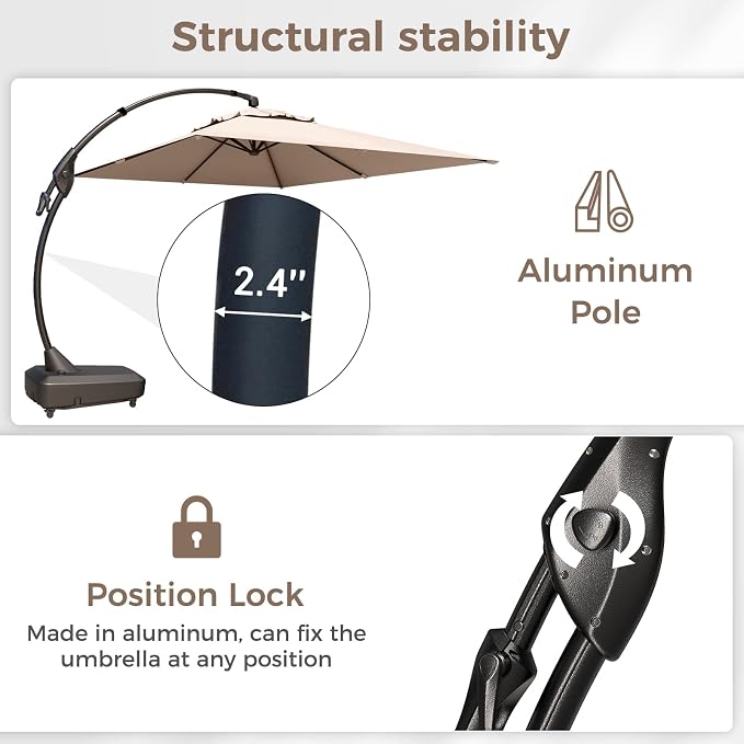 Grand patio 10x13 FT Large Cantilever Umbrella - Image 7