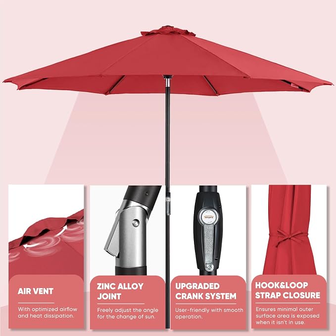 Tempera Patio Market Outdoor Table Umbrella - Image 4