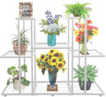 3 Tier 8 Potted White Metal Large Plant Stand Indoor Outdoor Flower Pot Display by MTBGarden