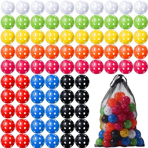 MiniInflat 80 Pcs Practice Golf Balls Plastic 42mm by MiniInflat
