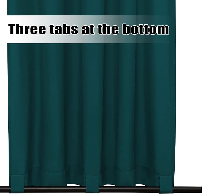 Easy-Going Outdoor Curtains for Patio 1 Panel, 54x120 inch, Teal | Waterproof - Image 4