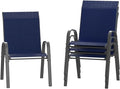 Amopatio Patio Chairs Set of 4, Outdoor Stackable Dining Chairs by Amopatio