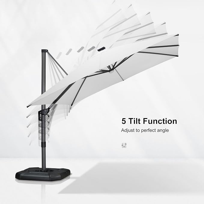 PURPLE LEAF Cantilever Patio Umbrella 10' x 10' - Image 8