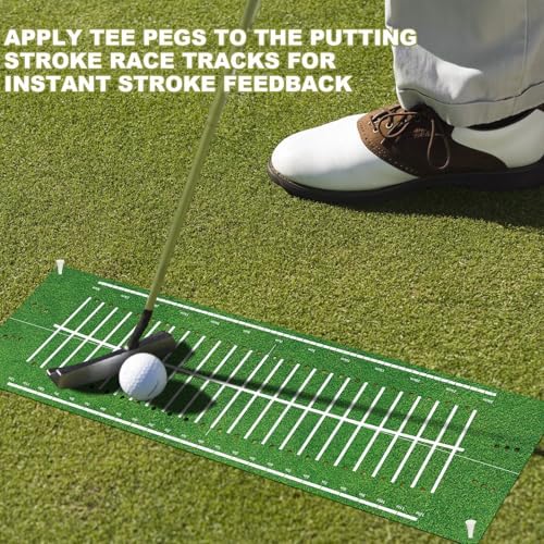 Silipull Golf Putting Mat Indoor 30x8.27 Inch Alignment Track - Image 4