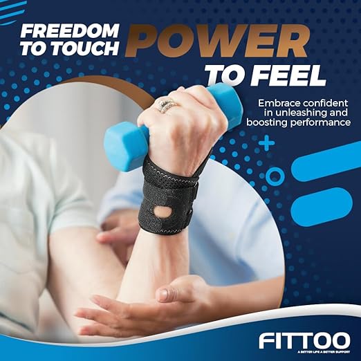 FITTOO Wrist Brace for TFCC Tears, Real Copper Infused TFCC Wrist Brace with Ring Pad for TFCC Tears, Ulnar Sided Wrist Pain, DRUJ Instability, Universal Size for Men & Women Right-M