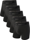 BAMBOO COOL Men's Ultra ComfortSoft Underwear, Moisture Wicking & Breathable No Ride Up Boxer Briefs with Fly, Multipack