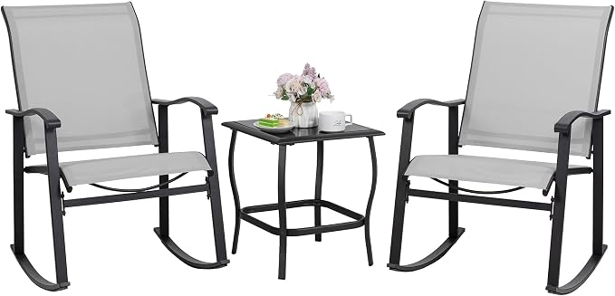 Shintenchi 3 Piece Rocking Bistro Set, Outdoor Furniture by Shintenchi%7CFurnitureMadeforRealLife