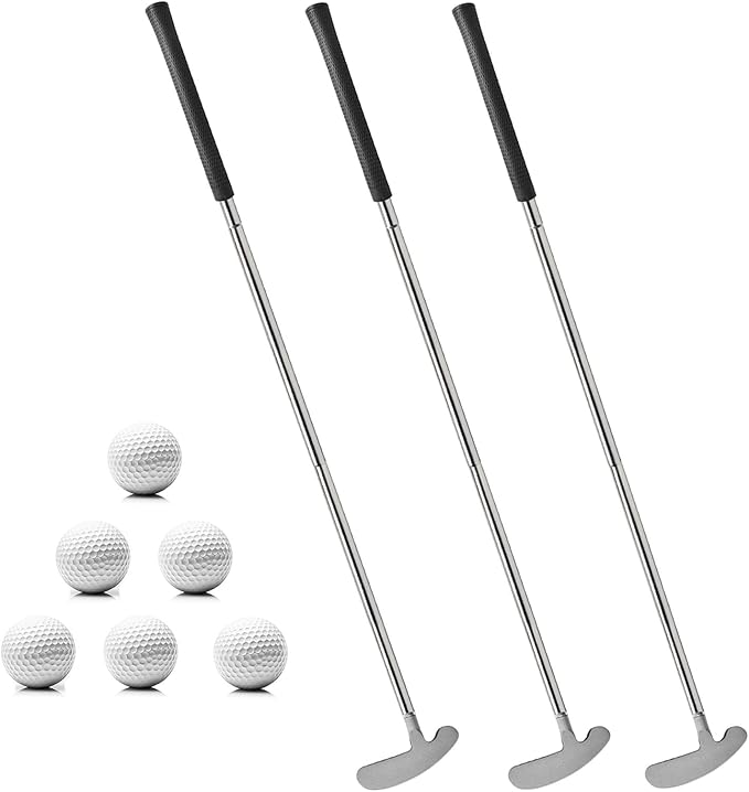 QPPKI Golf Putter - 33" Two-Way Putter for Left/Right Hand, with Practice Balls, Golf Combo Set for Men's Women's Kids, Indoor Outdoor Use