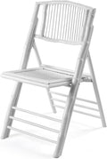 VINGLI Bamboo Folding Chair, Foldable Dining Wood Chairs Comfortable Seat by VINGLI
