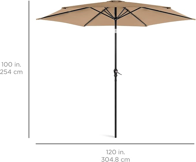 Best Choice Products 10ft Outdoor Patio Umbrella, Outdoor Table Umbrella - Image 7