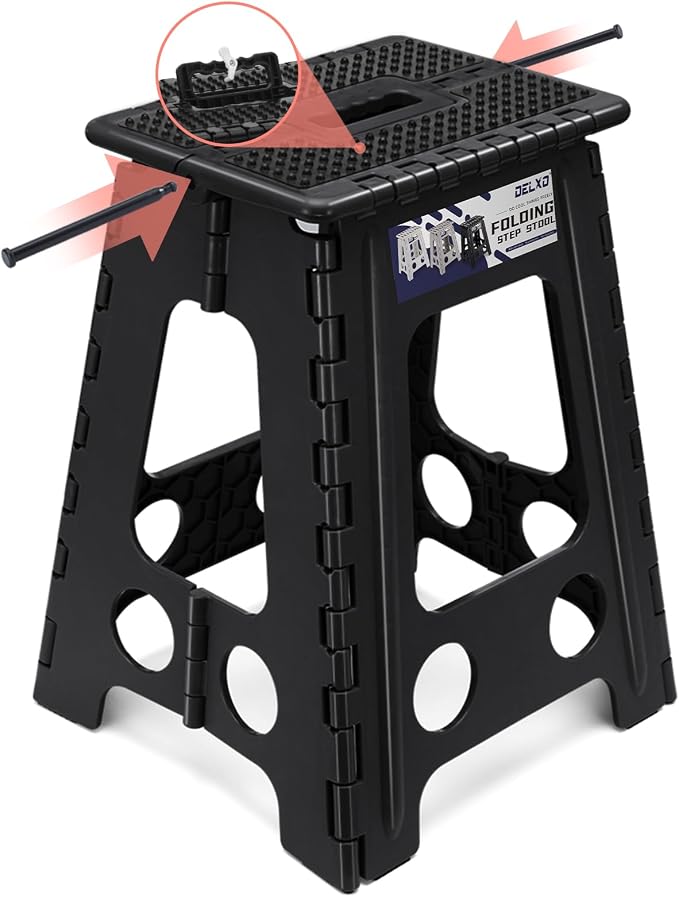 Delxo 17.5 Inch Folding Step Stool, Foldable Step Stool - Image 9