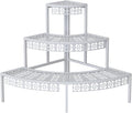 3-Tier Semi-Circular Metal Plant Stand, Quarter Round Rack | Semi-circular by Garden4you
