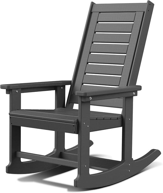 GREENVINES Oversized Outdoor Rocking Chair, HDPE Rocker by GreenVines