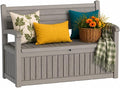 Outdoor Bench, Waterproof Garden Storage Bench, 100 Gallon Deck Box | Lockable by ATMELT