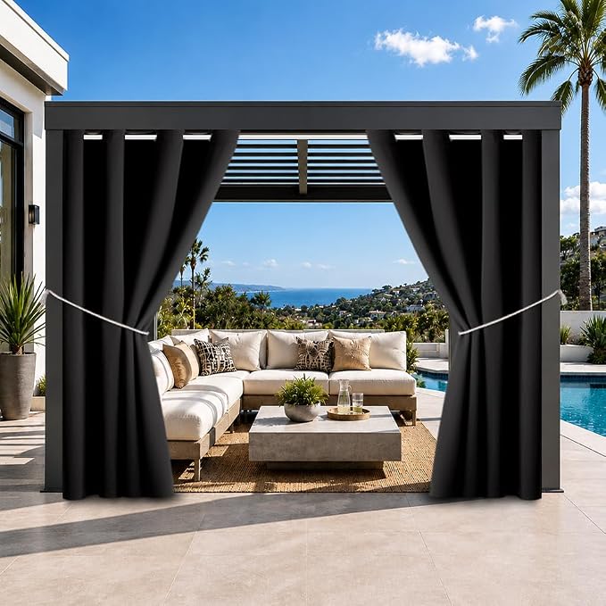 DIVA EN CAMINO DEC Outdoor Patio Curtain Waterproof Darkening Thermal Insulated by DivaenCamino