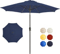 9 FT Outdoor Umbrella Table Umbrella outdoor patio Navy | Large UPF50+ by GREFORG
