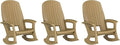 Rockaway Heavy Duty All Weather Rocking Chair, 3 Pack | Polyethylene Outdoor by Semco