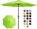 JEAREY 10 ft Outdoor Patio Umbrella w/Tilt and Crank, Apple Green | 8 Sturdy by JEAREYOutdoorsCollection
