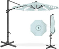 Best Choice Products 10ft Solar LED Cantilever Patio Umbrella, 360-Degree by Unknown