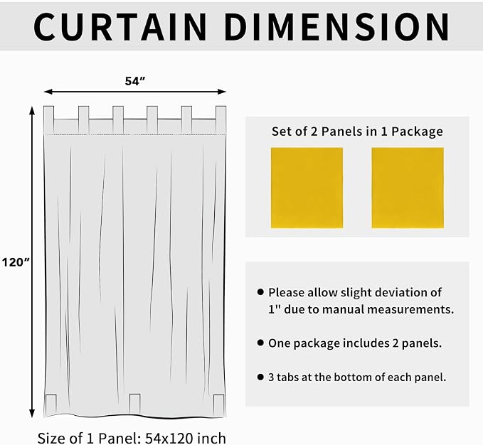 Easy-Going Outdoor Patio Curtains 2 Panels, 54x120 inch, Porch and Pergola - Image 6