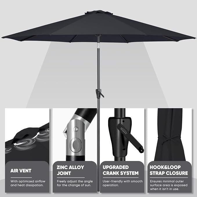 Tempera Patio Market Outdoor Table Umbrella - Image 4