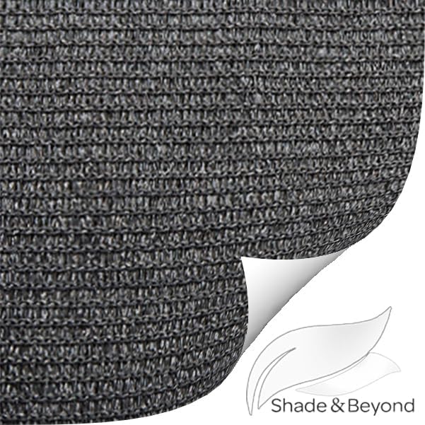 Shade&Beyond Rectangle Sun Shade Sail 12'X16' Permeable Canopy Dark Grey - Image 8