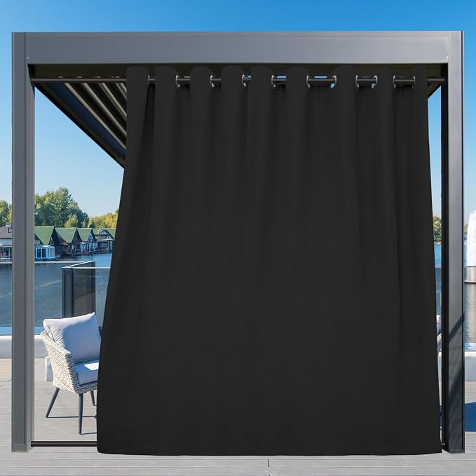 Easy-Going Outdoor Curtains for Patio 1 Panel, 150x108 inch, Weatherproof - Image 3