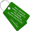 Multi Pack Customized Tavel ID Tag - Luggage Tag - Golf Bag ID - Personalized ID Travel Tag - Imprinted Luggage Tag - Luggage, Bikes, Sport Equipment and More. (8)