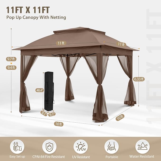 COOS BAY 11x11 Pop Up Gazebo - Image 3