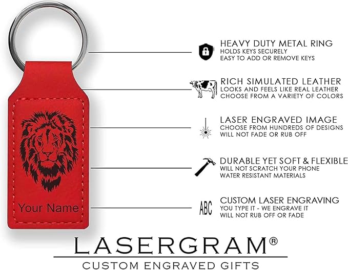 LaserGram Rectangle Keychain, Disc Golf, Personalized Engraving Included
