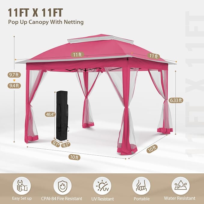 COOS BAY 11x11 Pop Up Gazebo - Image 3