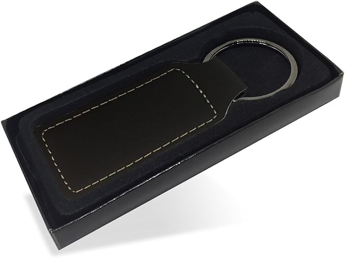 LaserGram Rectangle Keychain, Coat of Arms Germany, Personalized Engraving Included (Black with Silver)