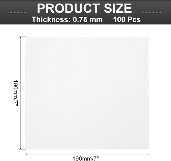 MECCANIXITY Foam Packing Pouches, 100 Pack 7 Inch x 7 Inch Wrap Bubble Pouches Cushion Foam Packing Supplies Packing sleeves White for Dishes Furniture Glasses Cups Moving Storage