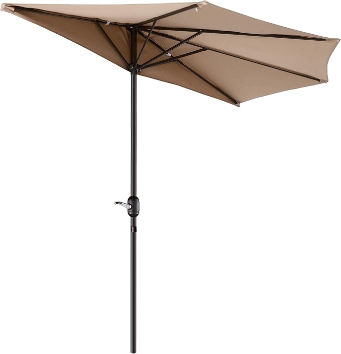 Pure Garden Half Umbrella Outdoor Patio Shade by PureGarden