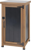Small Outdoor Storage Cabinet Weatherproof, Wood Garden Potting Bench Table by MAGAZOOPET