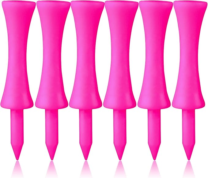 FINGER TEN Plastic Golf Castle Tees Step Down Unbreakable Mixed or Same Height Value 100 Count, 2 3/4, 2 1/4, 2, 1 3/4, 1 1/2 Inch Length Colorful for Practice