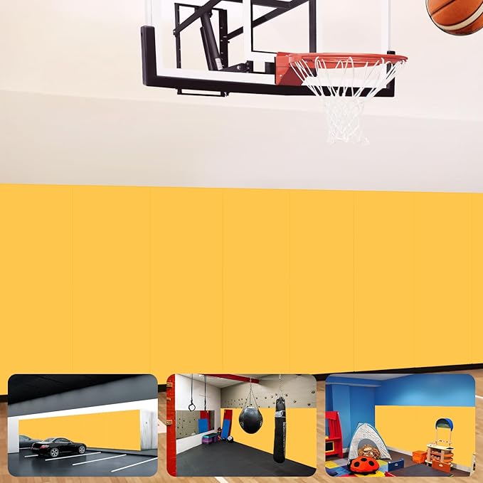 Gym Padding Wall Mount Protection Pad Wall Mats for Gym Padding 2" Thick Foam Gym Pads for Safety Wall Padding, Waterproof Durable Wall Padding for Kids Colorful Wall Pad