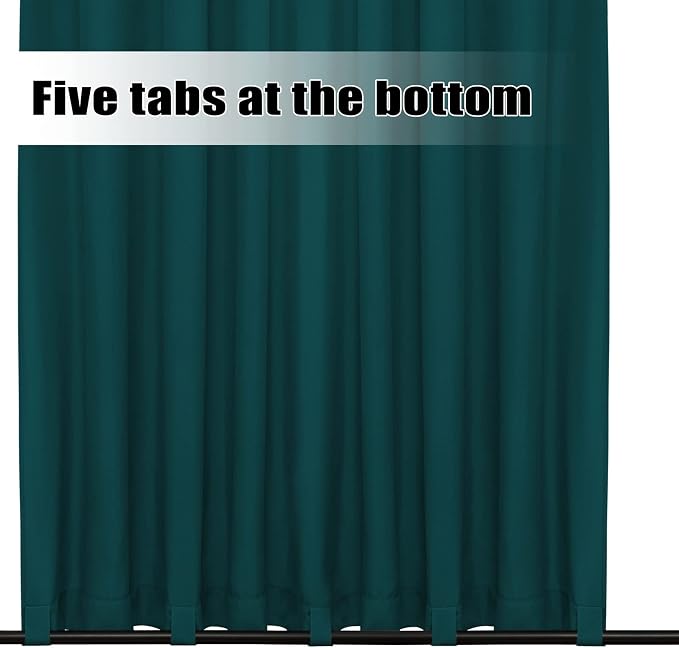 Easy-Going Outdoor Curtains for Patio 1 Panel, 110x84 inch, Teal | Waterproof - Image 4