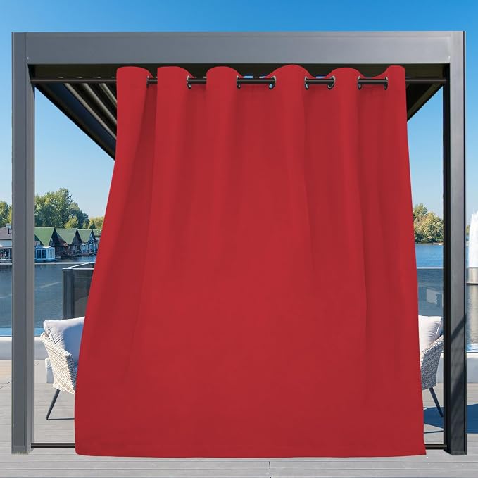 Easy-Going Outdoor Curtains for Patio 1 Panel, 110x84 inch, Weatherproof - Image 3