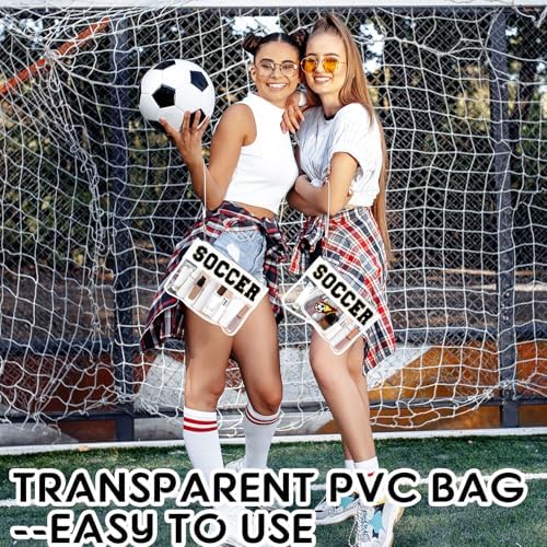 Hillban 2 Pcs Soccer Gifts Girls Accessories Soccer Makeup Cosmetic Bag - Image 3