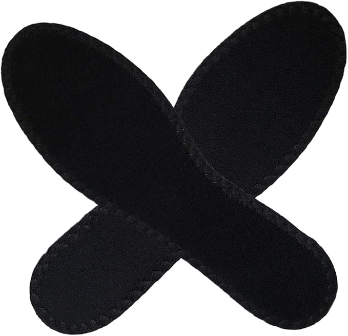 Happystep Cotton Terry Cloth Insoles, Barefoot Shoe Inserts, Sweat Absorption, Odor Control, Moisture-Wicking, Washable and Reusable, Zero Drop Shoe Insoles, 1 Pair Black and 1 Pair White (Women 7)
