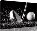 Golf Poster Wall Art Picture Golf Ball Sport Canvas Prints Wall Decor for Gym Living Room Decorations Framed Artwork Ready to Hang(12''H x 16''W)