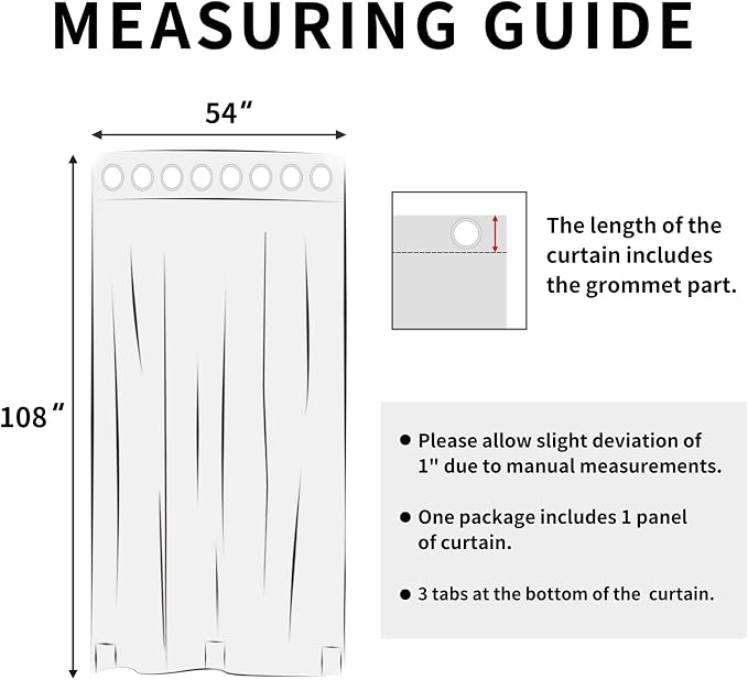 Easy-Going Outdoor Curtains for Patio 1 Panel, 54x108 inch, Weatherproof - Image 8