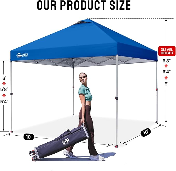 CROWN SHADES 10x10 Pop Up Canopy Tent - Image 6