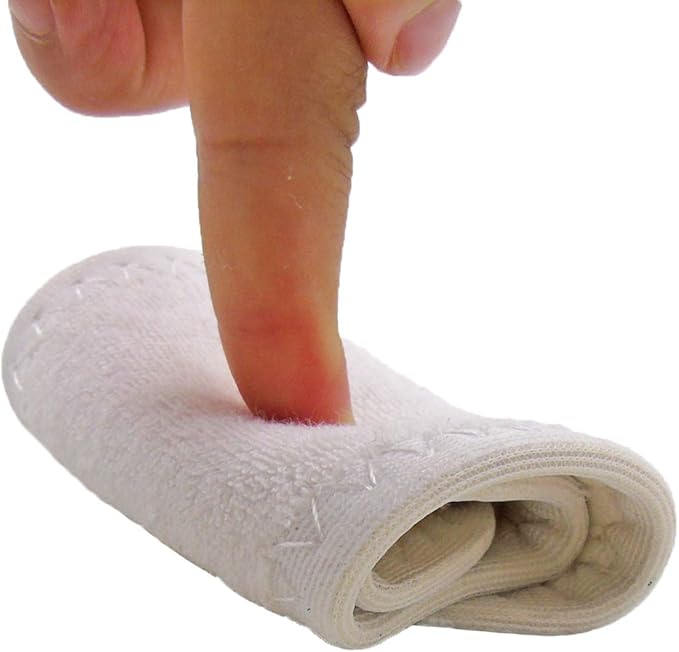 Happystep Cotton Terry Cloth Insoles, Barefoot Shoe Inserts, Sweat Absorption, Odor Control, Moisture-Wicking, Washable and Reusable, Zero Drop Shoe Insoles, 2 Pairs of White (Men Size 12)