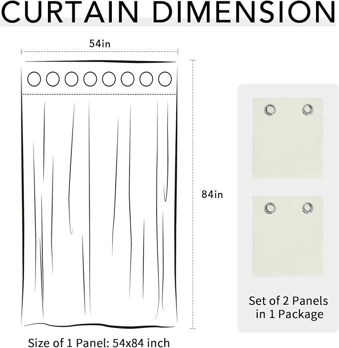 Easy-Going 100% Waterproof Outdoor Curtains 54x84 inch, Gazebo and Pergola 2 - Image 7