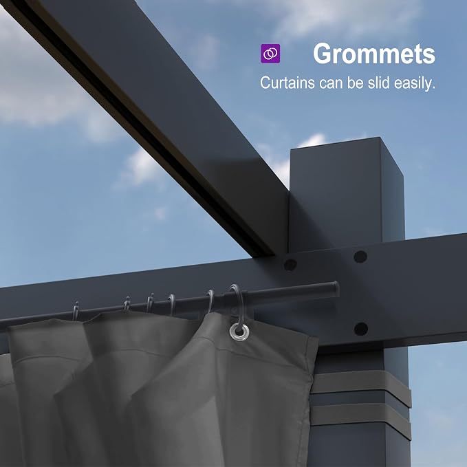 PURPLE LEAF Outdoor Aluminum Pergola 10'x10' - Image 8